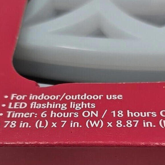 Winter Wonder Lane Battery operated‎ 8 LED Christmas Hanging Bells Total In/Out - Picture 5 of 14